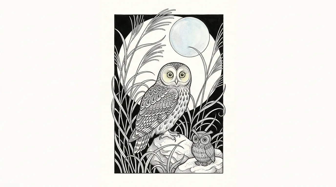 フクロウの挿絵